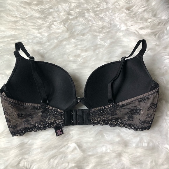 Victoria’s Secret Black Lace Padded Demi Wired Bra 34D - Picture 2 of 8